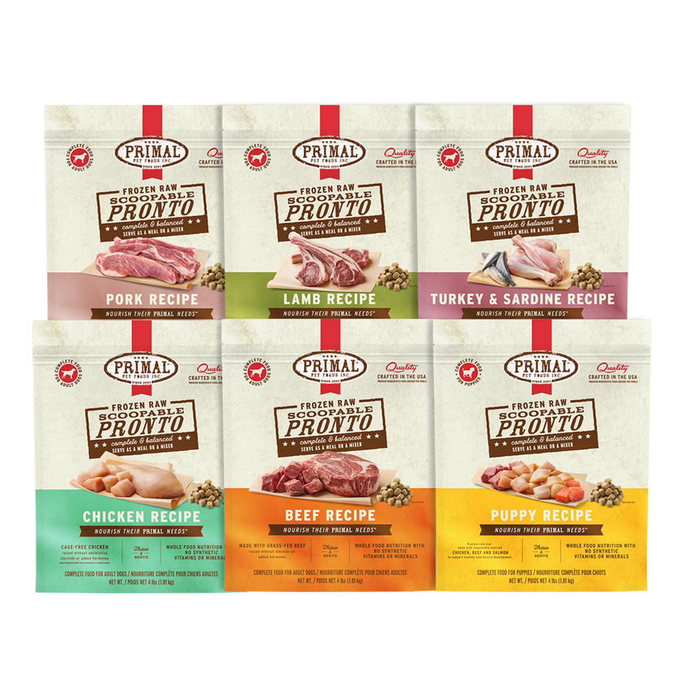 Primal Pronto Raw Frozen Dog Food 4lb