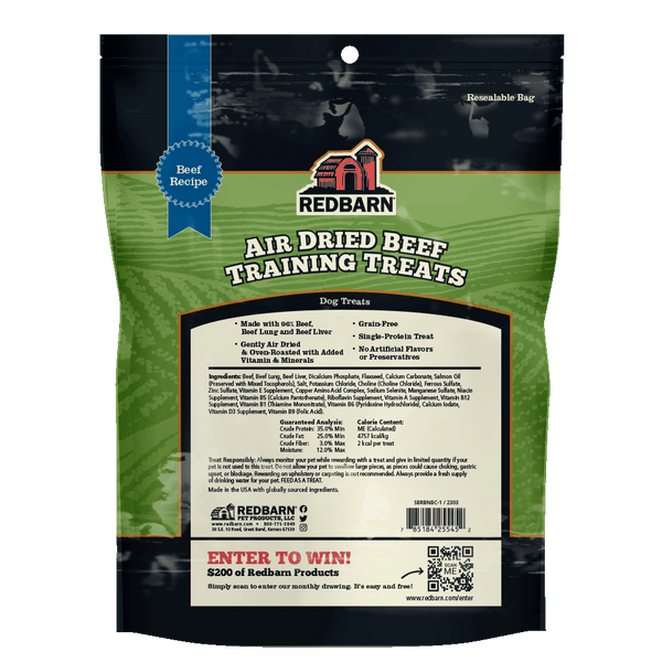 Redbarn Air Dried Training Treats Beef Dog Treats