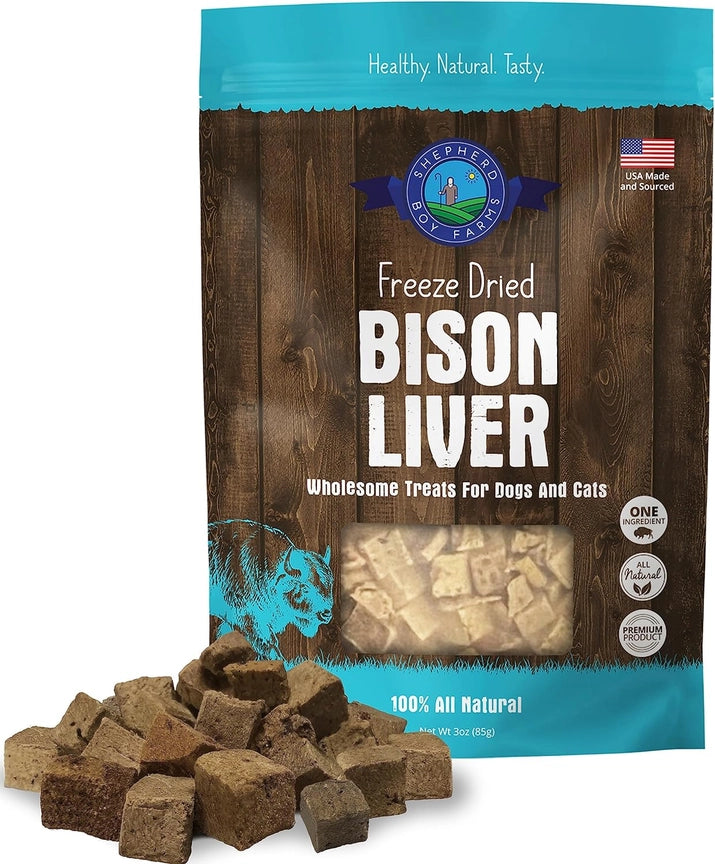 Shepherd Boy Farms Freeze-Dried Bison Liver Treat 3oz