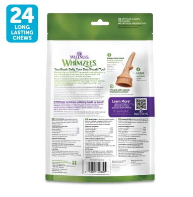 Whimzees Dental Chew Occupy Antler 12.78oz Dog Treats