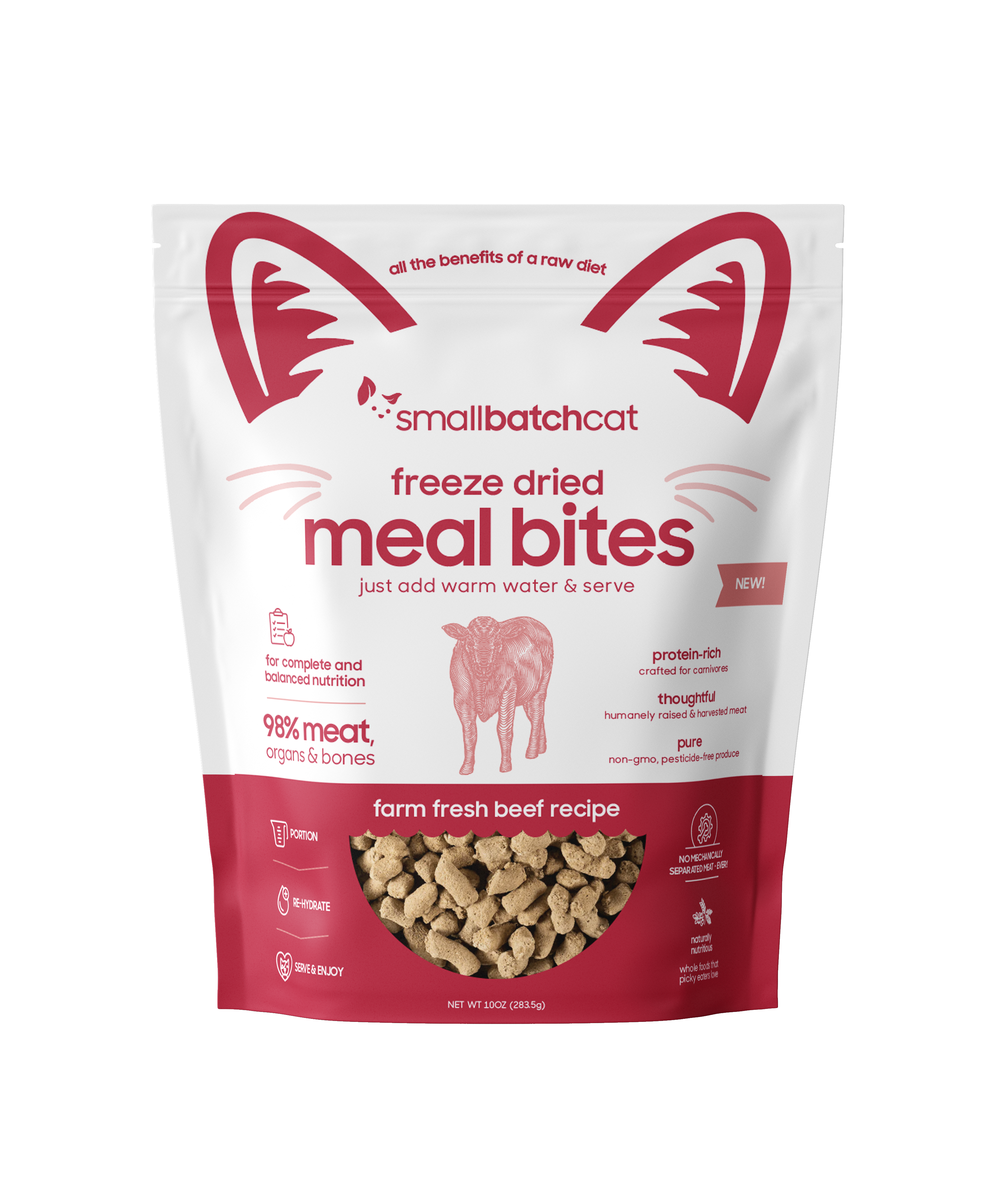Smallbatch Pets Cat Freeze-Dried MealBites 10oz