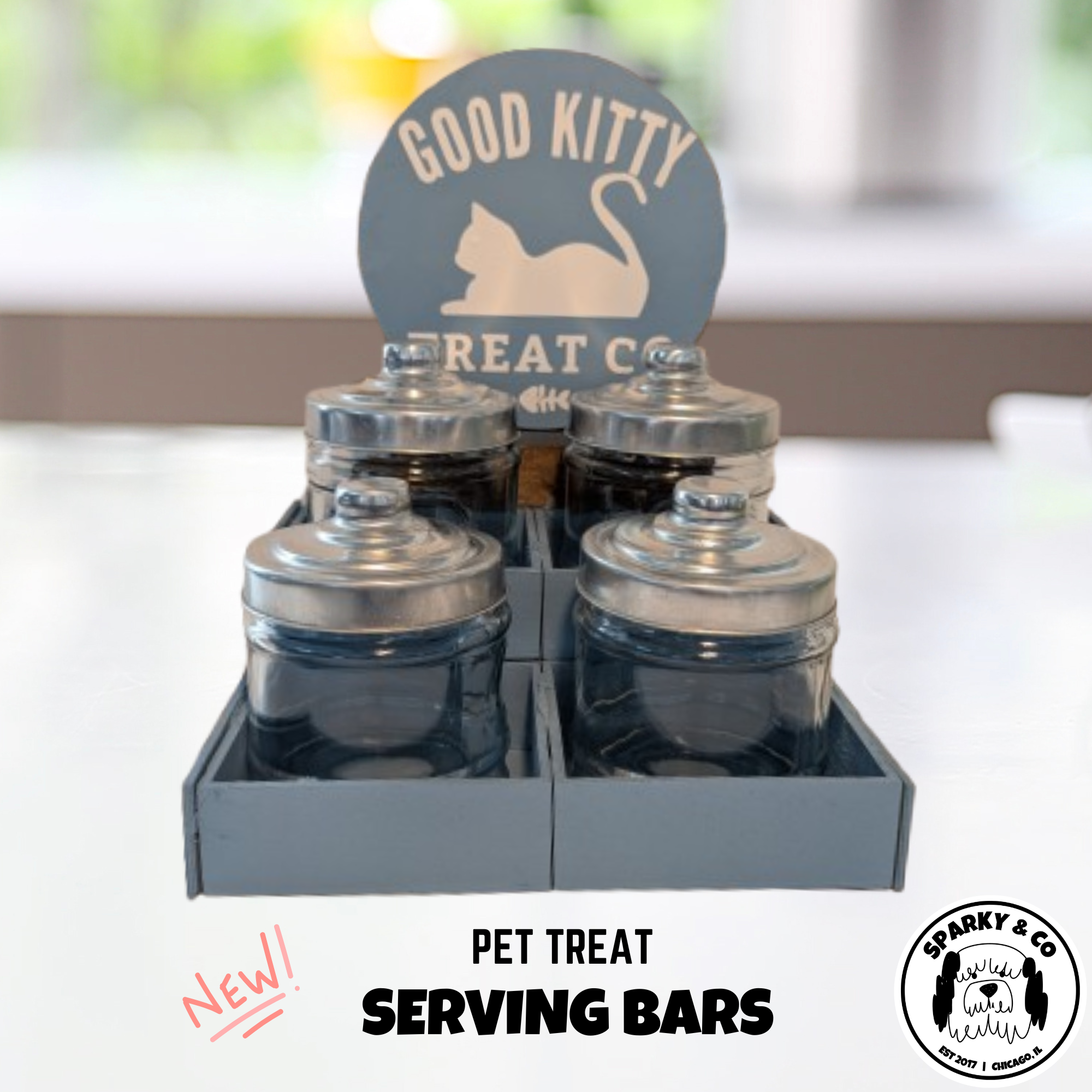 Sparky & Co Mini Jar Pet Treat Serving Station