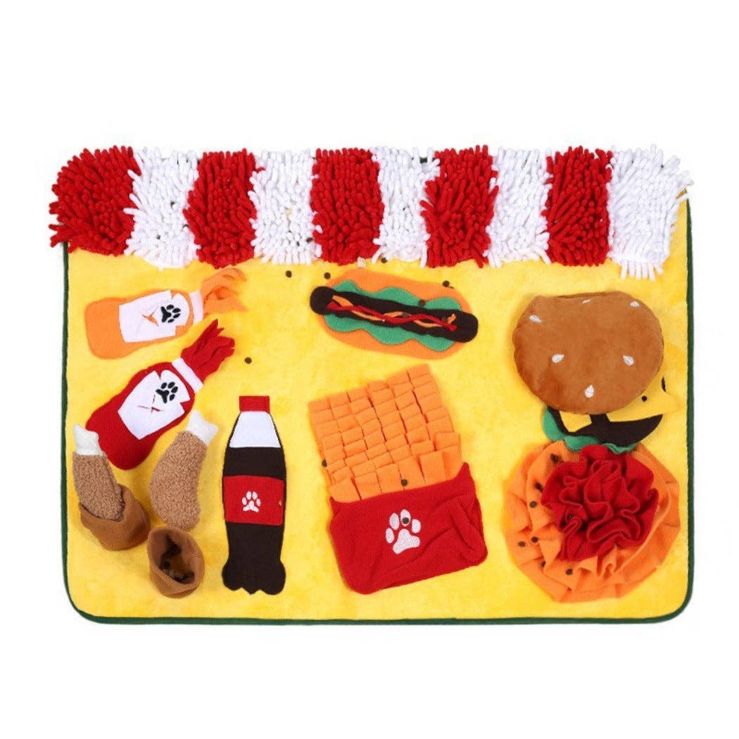 Cheerhunting Snuffy Fast Food Snuffle Mat for Dogs Interactive Puzzle Toy