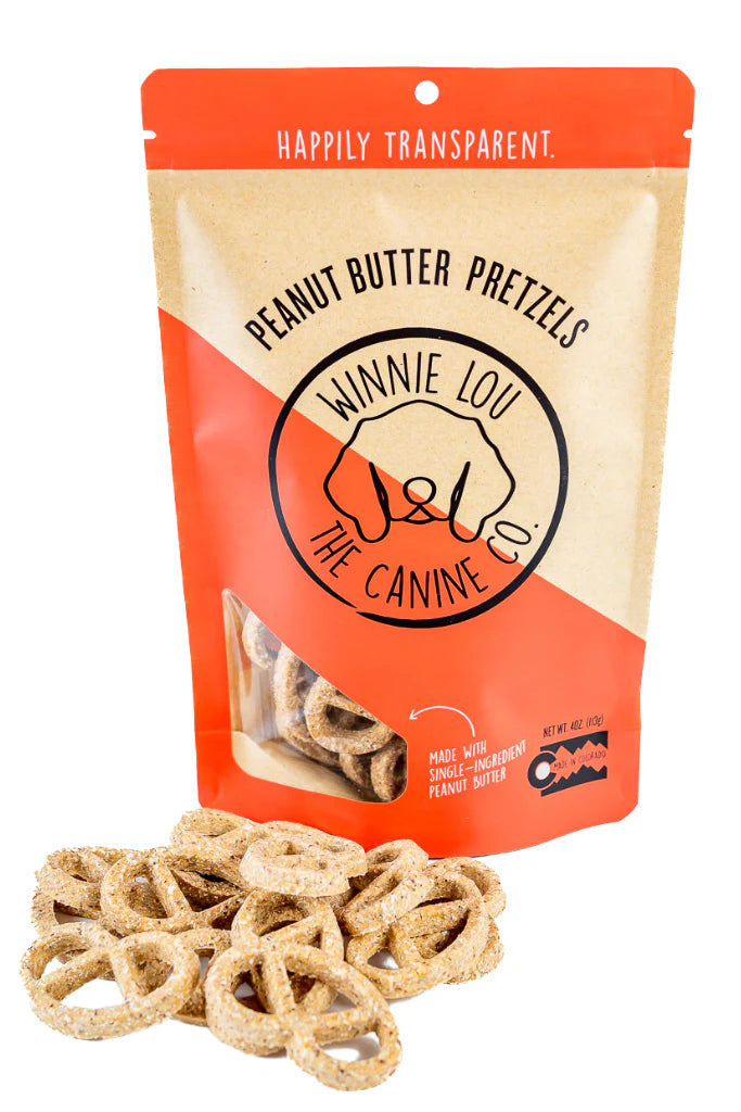 Winnie Lou The Canine Co. Peanut Butter Pretzels 4oz Dog Treats