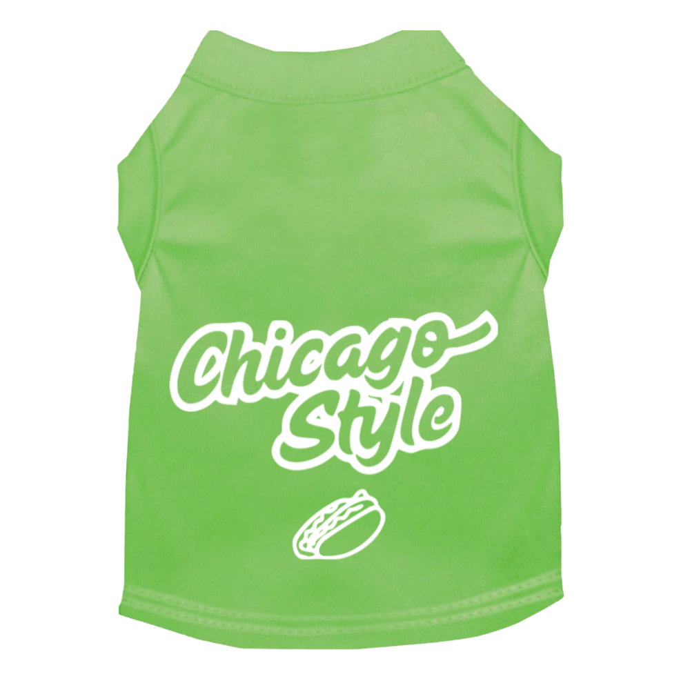 Sparky & Co "Chicago Style" Lime Green Pet T-Shirt