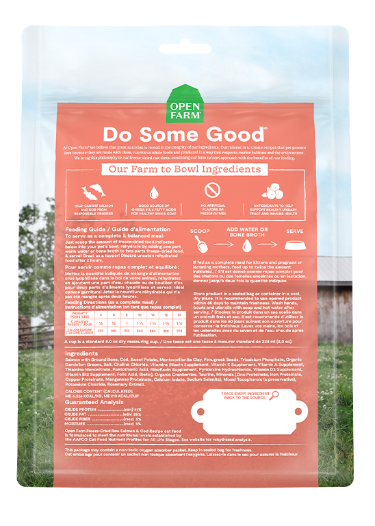 Open Farm Cat Freeze-Dried Raw Salmon & Cod Cat Food