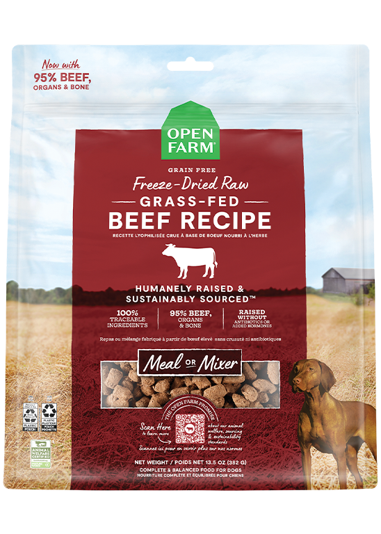 Open Farm Freeze-Dried Raw Grass-fed Beef Dog Food