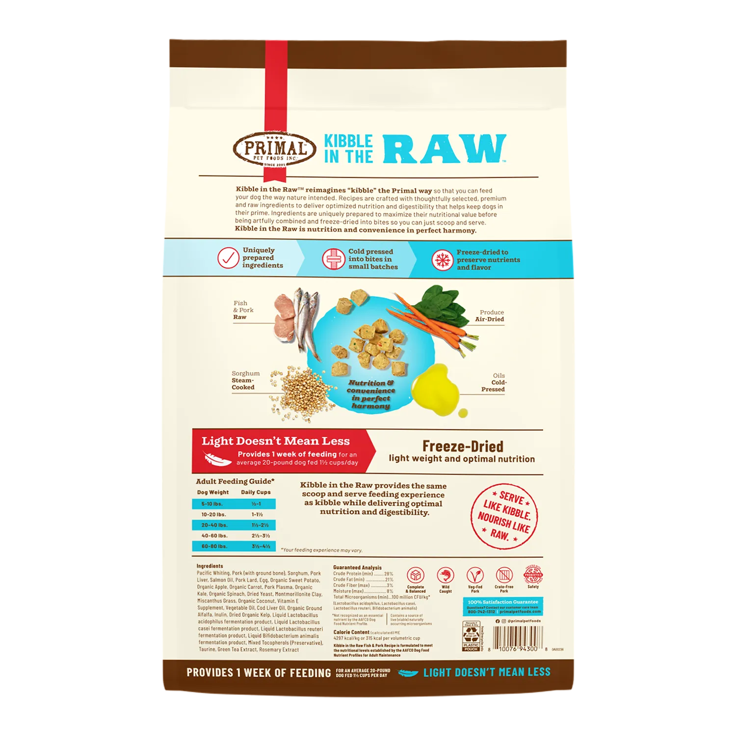 Primal Kibble in the Raw Fish & Pork Dog Food