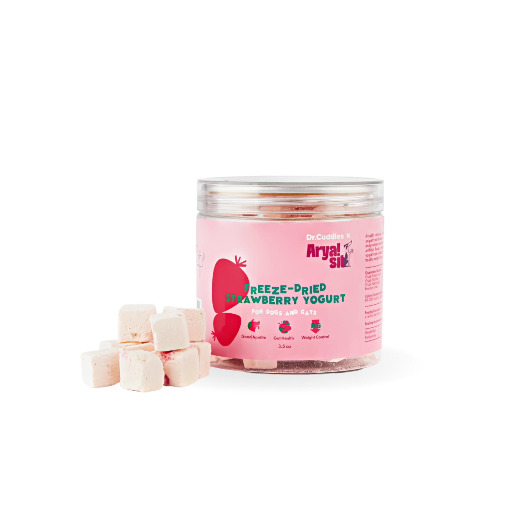 Arya Sit Freeze-Dried Strawberry Yogurt Dog Treat