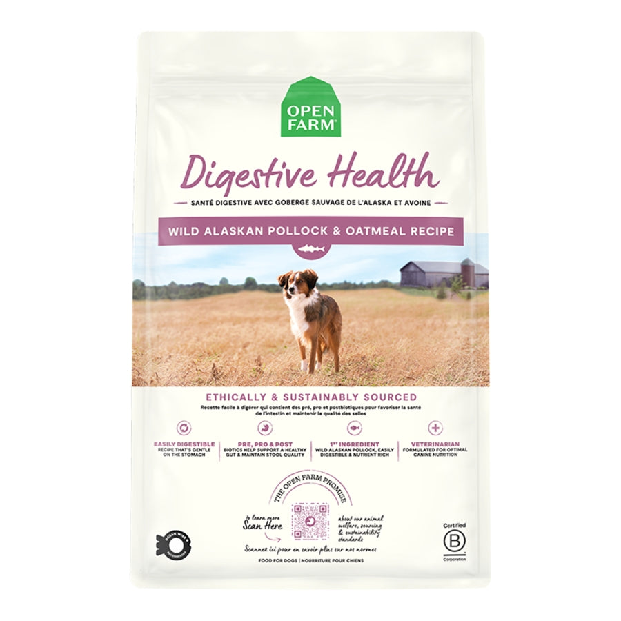Open Farm Digestive Health Wild Alaskan Pollock & Oatmeal Dry Dog Food