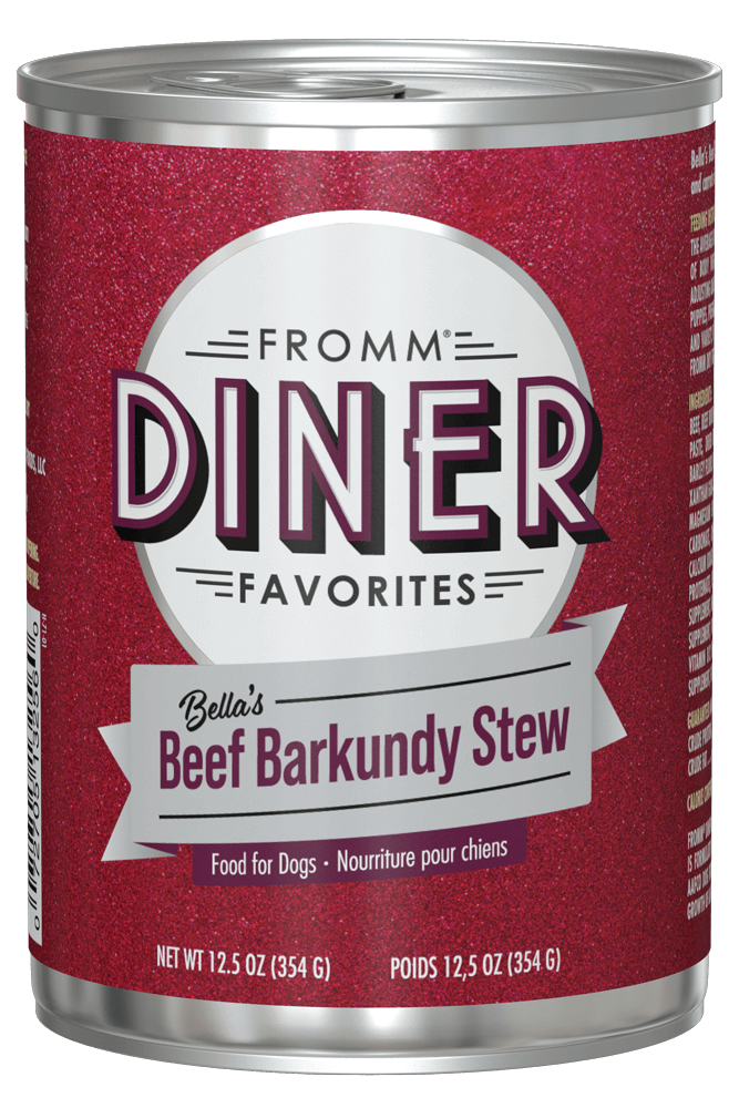 Fromm Diner Bella's Beef Barkundy Stew Canned Dog Food 12.5oz