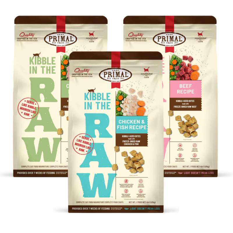 Primal Cat Kibble in the Raw Cat Food