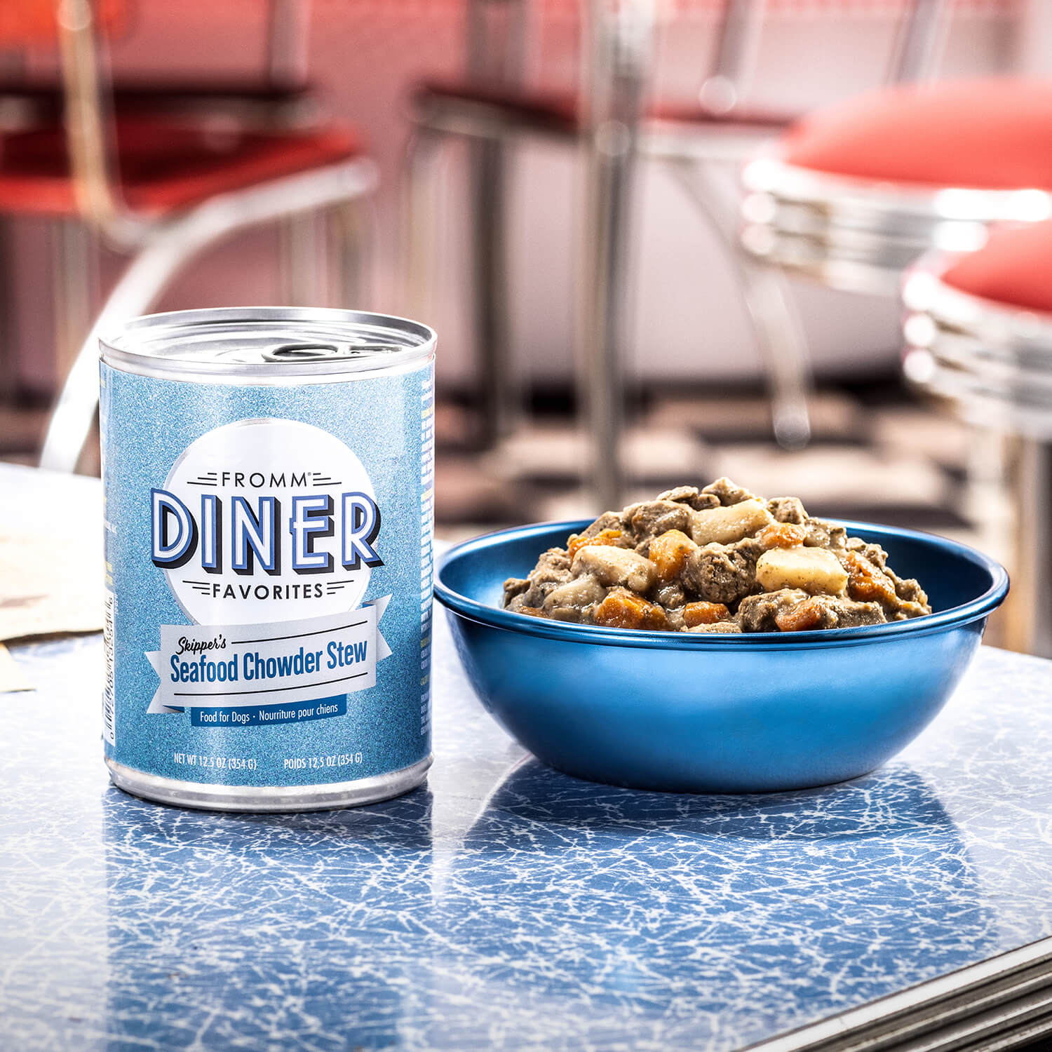 Fromm Diner Skipper's Seafood Chowder Stew Canned Dog Food 12.5oz