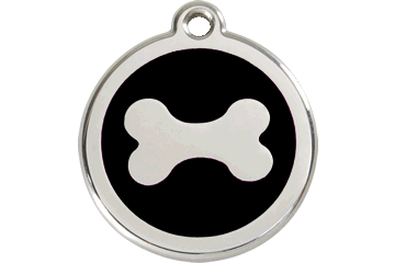 Red Dingo Enamel Pet ID Tag - 1BN - Cartoon Bone - Paw Naturals