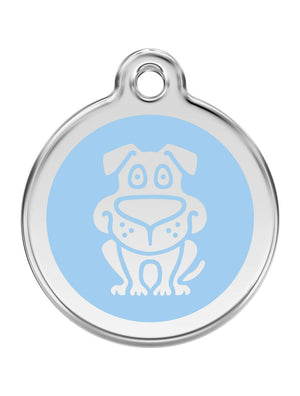 Red Dingo Enamel Pet ID Tag - 1DG - Dog Light Blue / Large - Paw Naturals