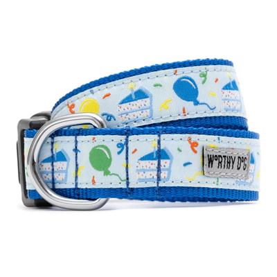 The Worthy Dog Blue Birthday Collection Collars