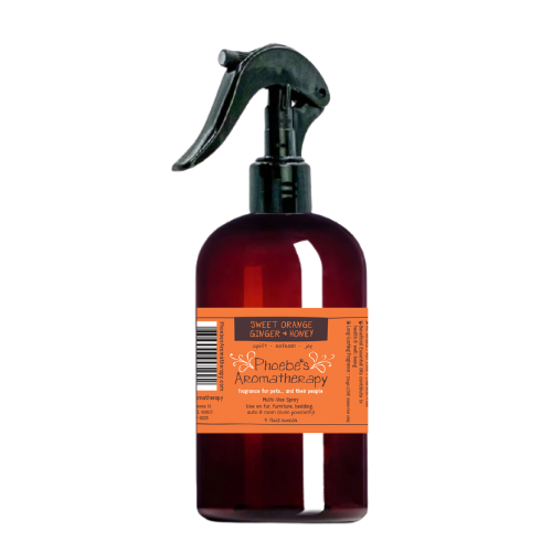 Phoebe's Aromatherapy Multi-Use Essential Oil Spray in Sweet Orange & Basil 8oz - Paw Naturals