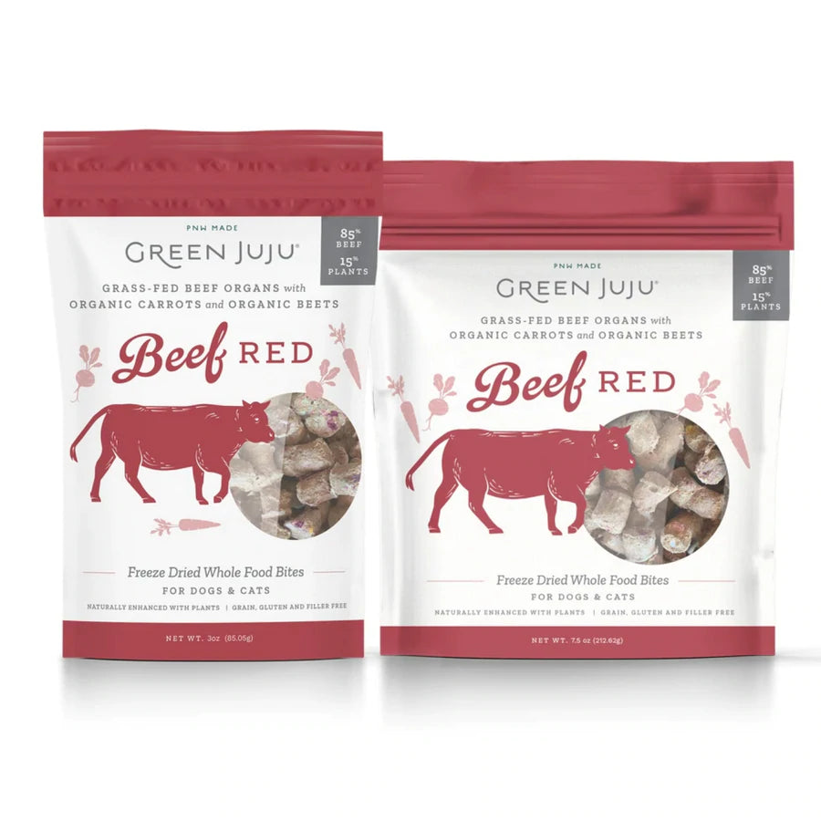 Green Juju Freeze-Dried Whole Food Bites Beef Red for Dogs & Cats