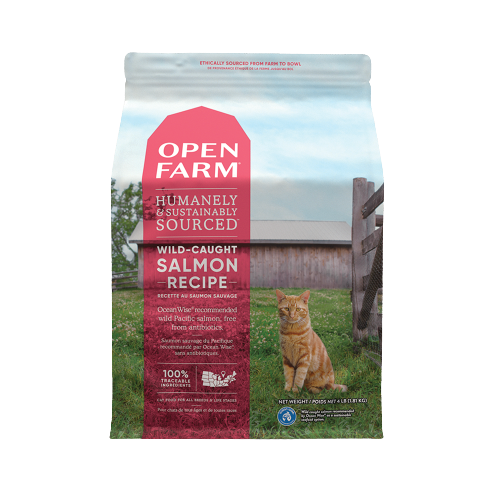 Open Farm Cat Wild-Caught Salmon Dry Cat Food 4lb - Paw Naturals
