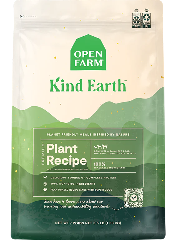 Open Farm Kind Earth Premium Plant Recipe Dry Dog Food 3.5lb - Paw Naturals