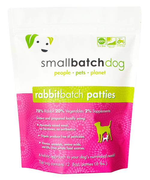 Smallbatch Dog Rabbitbatch Raw Frozen Food