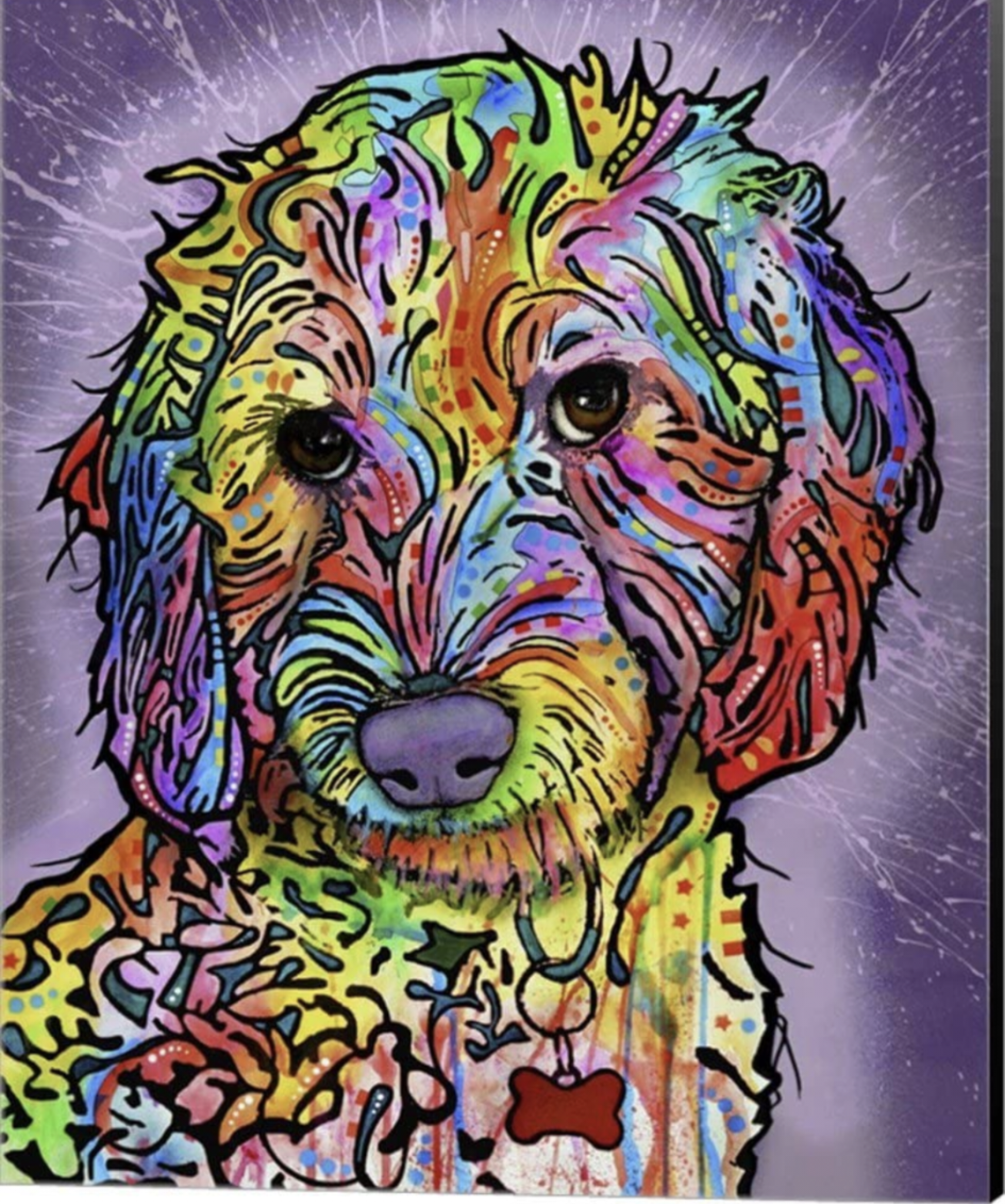 Dean Russo Original Canvas Wall Art Sweet Doodle 16x20 - Paw Naturals