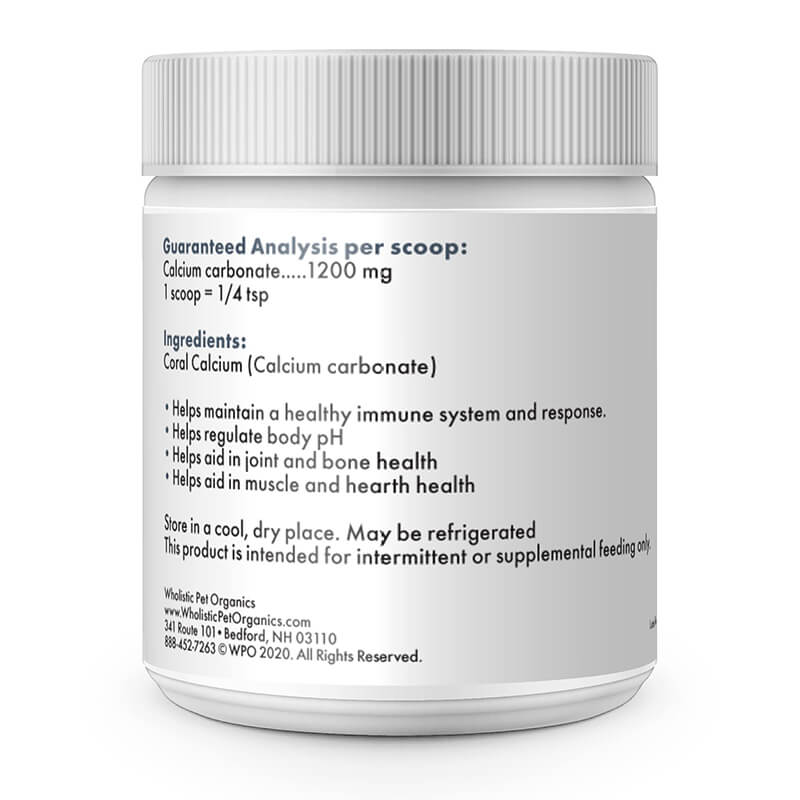 Wholistic Pet Organics Sea Coral Calcium 3 Oz - Paw Naturals