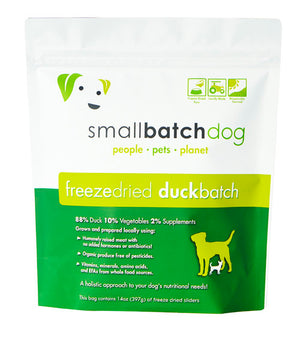 Smallbatch Pets Freeze-Dried Sliders 14oz Duck - Paw Naturals