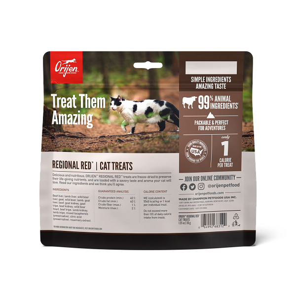 Orijen Freeze-Dried Regional Red Cat Treat 1.25oz - Paw Naturals