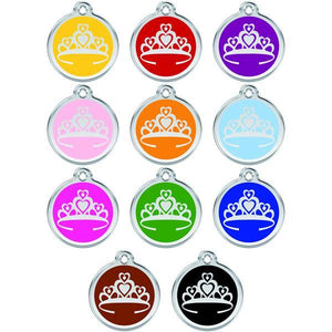 Red Dingo Enamel Pet ID Tag - 1CR - Crown Brown / Large - Paw Naturals