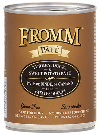 Fromm Pâté Turkey, Duck & Sweet Potato Grain Free Canned Dog Food 12.2oz