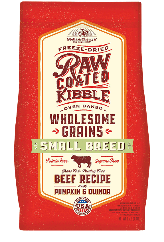 Stella & Chewy's Raw Coated Small Breed Wholesome Beef 3.5lb Dry Dog Food - Paw Naturals