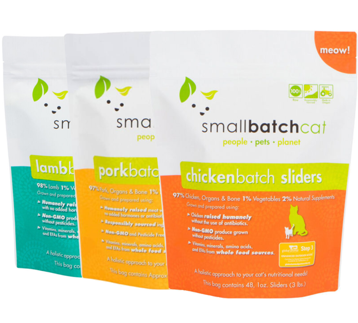 Smallbatch Cat Sliders Raw Frozen Cat Food