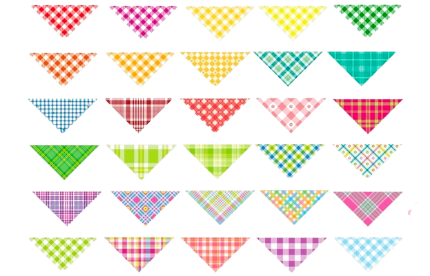 Sparky & Co Spring Plaid Pet Bandanas