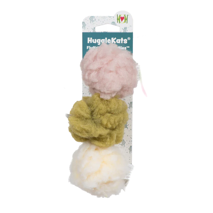 HuggleHound Cat Fluferific Ball 3pk Cat Toy