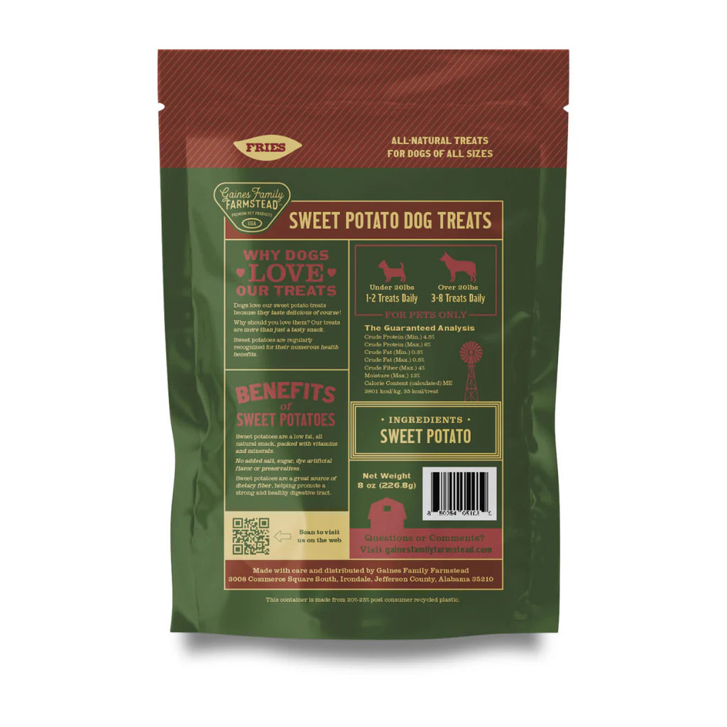 Gaines Family Farmstead Jumbo Sweet Potato Fries Dog Treats