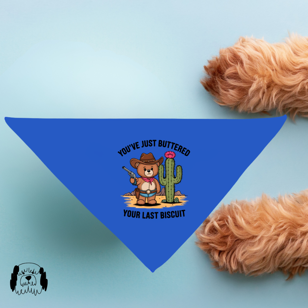 Sparky & Co Color Vintage Full Color Graphic on Solid Color Pet Bandana