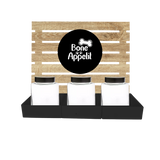 Black Dog Treat Jar Bar w/ Black Lid Jars