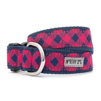 The Worthy Dog Bias Buffalo Plaid Collection Collars