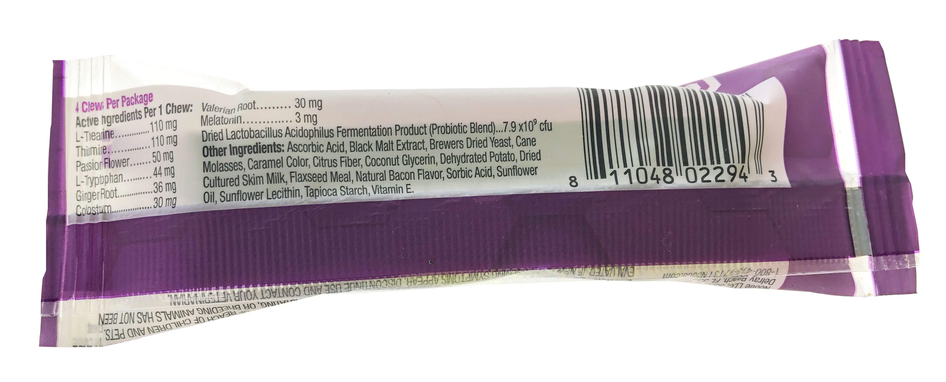 Nootie Progility Max Calming Aid with Melatonin Supplemental Chew for Dogs 4ct