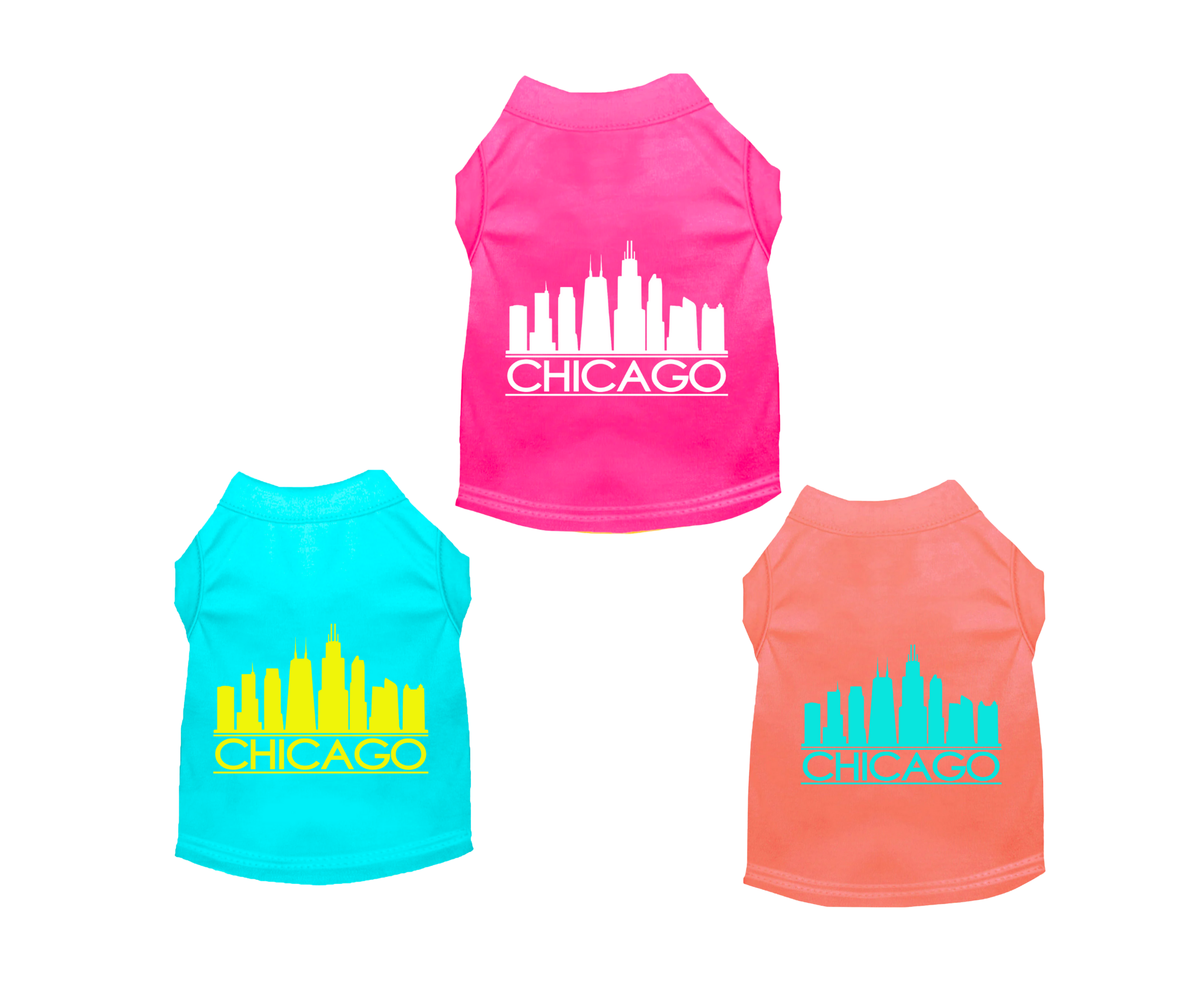 Sparky & Co Chicago Skyline Pet T-Shirt