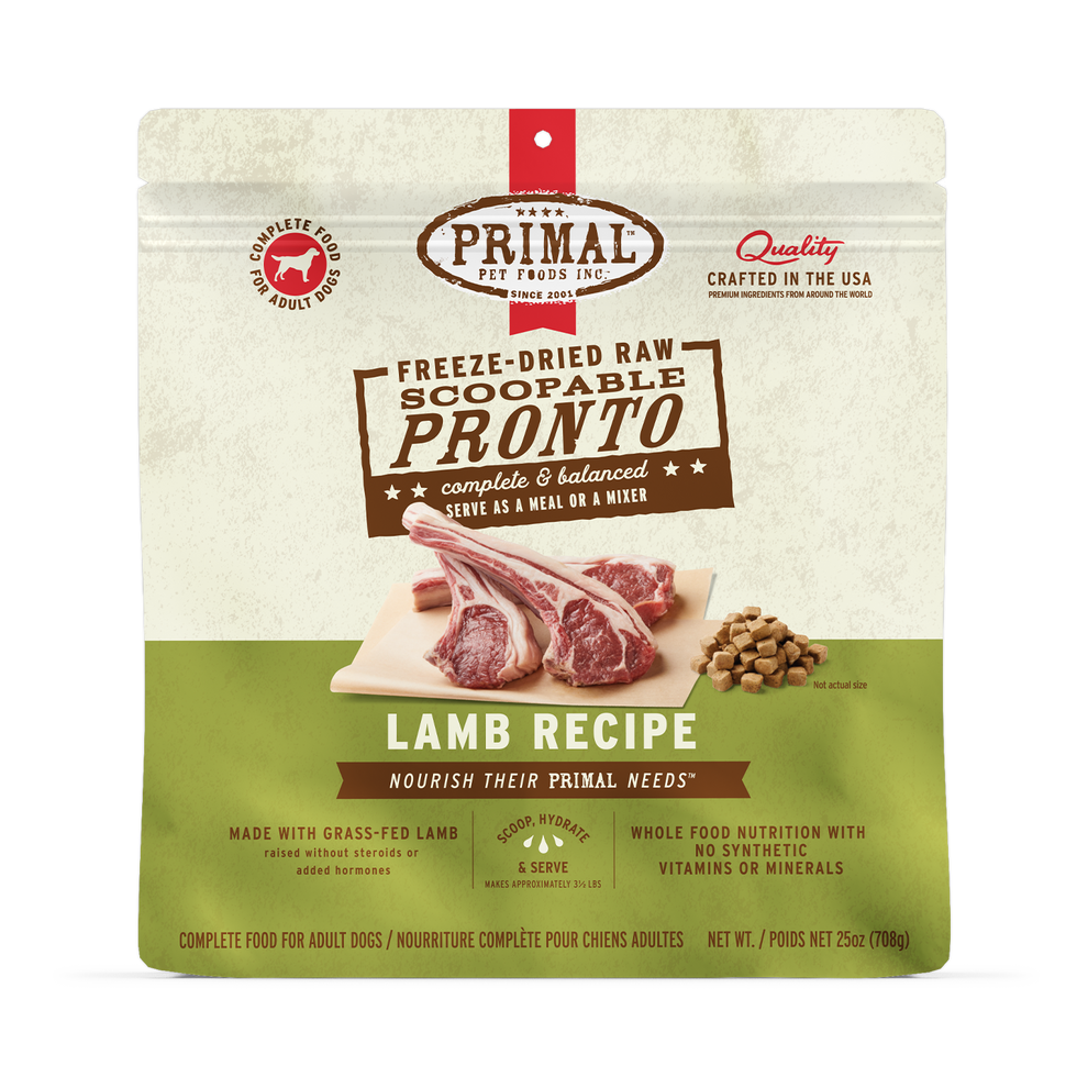 Primal Pronto Raw Freeze-Dried Lamb Dog Food
