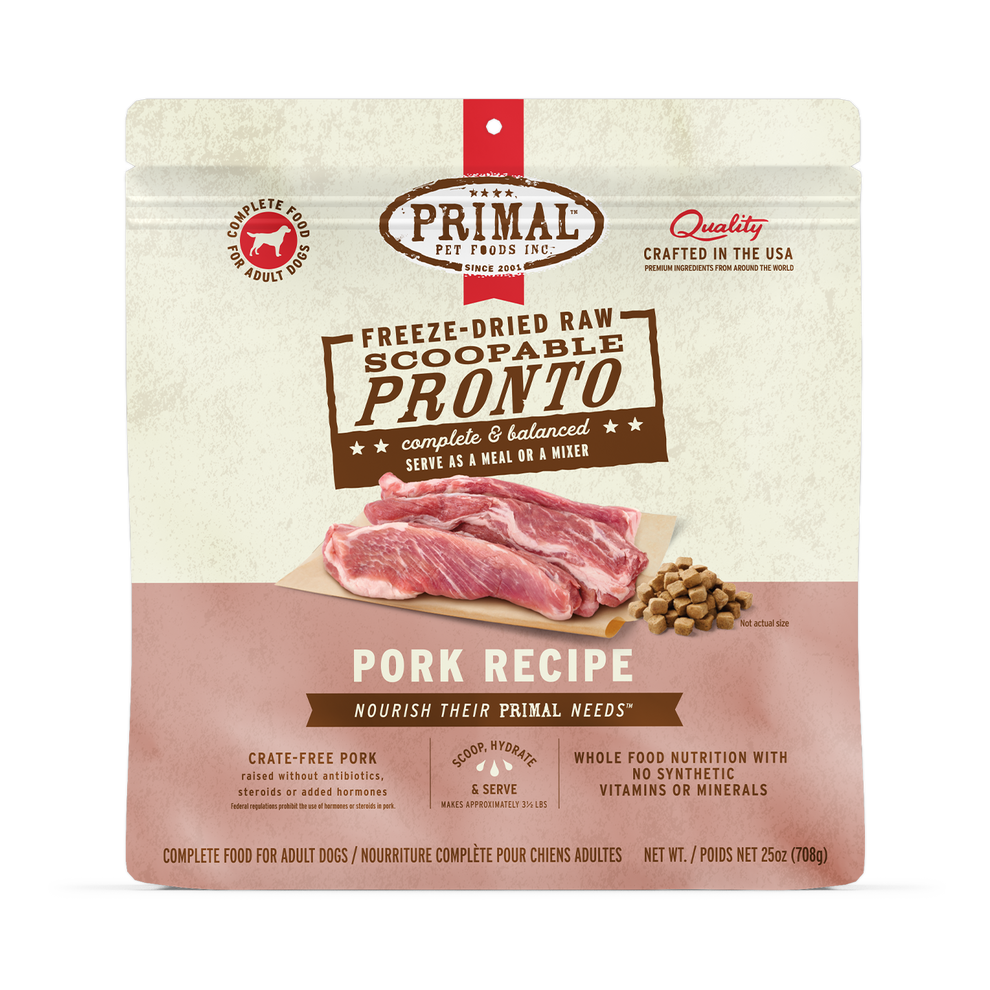 Primal Pronto Raw Freeze-Dried Pork Dog Food