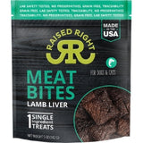 Raised Right Meat Bites Lamb Liver Dog & Cat Treat 5oz