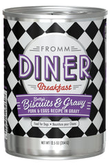 Fromm Diner Breakfast Betty's Biscuits & Gravy Pork & Eggs Recipe Canned Dog Food 12.5oz