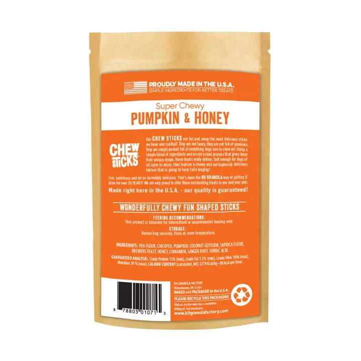 K9 Granola Factory Chew Sticks 10ct Dog Treats