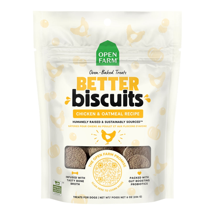 Open Farm Better Biscuit Chicken 8oz Dog Treats