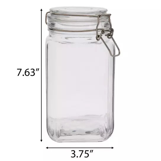 Sparky & Co "Bribes" Glass Treat Canister Jar With Latch-Style Lid 44oz