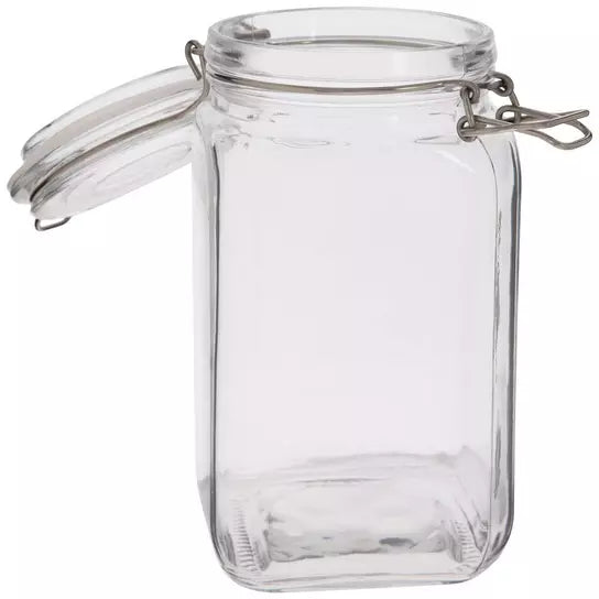 Sparky & Co "Bribes" Glass Treat Canister Jar With Latch-Style Lid 44oz