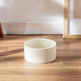 Park Life Designs JARDIN Ribbed Pet Bowl Collection with Modern Matte Exterior